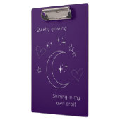Personalized Line Art Celestial Purple Clipboard Klembord (Links)