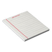 Personalized Lined Notepad Notitieblok (Schuin)