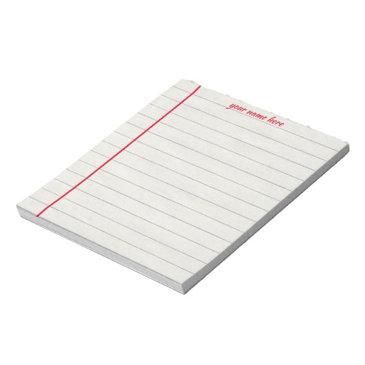 Personalized Lined Notepad Notitieblok (Linkerzijde)