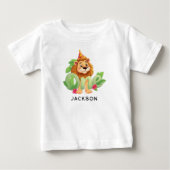 Personalized Lion-Themed Baby Shirt (Voorkant)