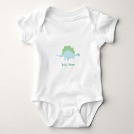Personalized, little dinosaur baby bodysuit