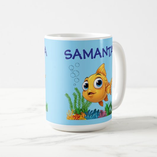 Personalized Little Fish Classic Mug Koffiemok (Voorkant rechts)