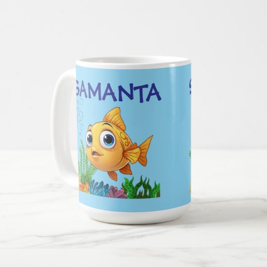 Personalized Little Fish Classic Mug Koffiemok (Voorkant links)