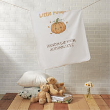 Personalized Little Pumpkin Baby Blanket