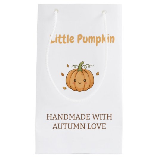 Personalized Little Pumpkin Baby Blanket Klein Cadeauzakje (Voorkant)