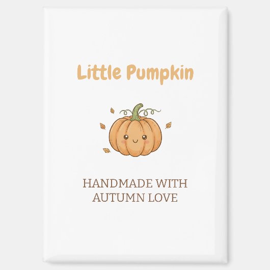 Personalized Little Pumpkin Baby Blanket Magneet (Voorkant)