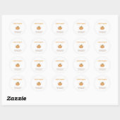 Personalized Little Pumpkin Baby Blanket Ronde Sticker (Vel)