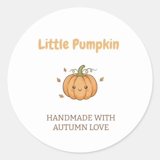 Personalized Little Pumpkin Baby Blanket Ronde Sticker (Voorkant)