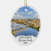 Personalized Little Rock Ornament, Custom Arkansas Keramisch Ornament (Rechts)