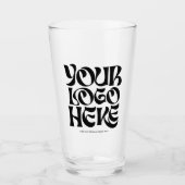 Personalized Logo and Text Beer Glasses Glas (Voorkant)