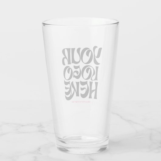 Personalized Logo and Text Beer Glasses Glas (Achterkant)