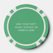 Personalized Logo and Text Cool Pastel Green Poker Chips (Achterkant)