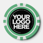 Personalized Logo and Text Cool Pastel Green Poker Chips (Voorkant)
