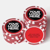 Personalized Logo and Text Cool Red Poker Chips (Opstapeling)