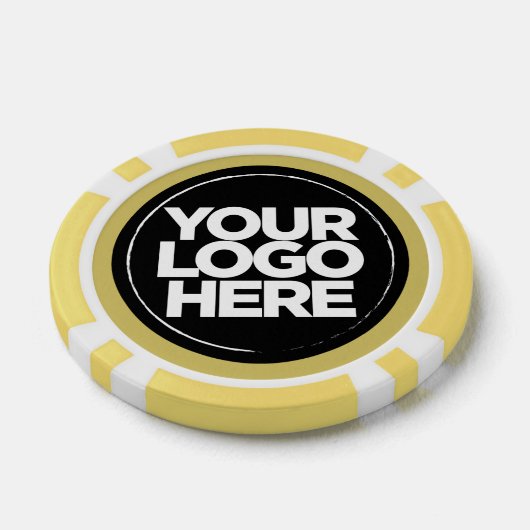 Personalized Logo and Text Cool Yellow Poker Chips (Enkel)