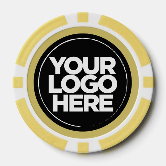 Personalized Logo and Text Cool Yellow Poker Chips (Voorkant)