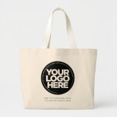 Personalized Logo and Text Cotton Sage Grote Tote Bag (Voorkant)