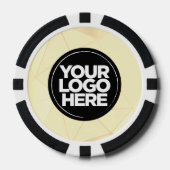 Personalized Logo and Text Geometric Gold Poker Chips (Voorkant)