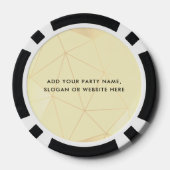 Personalized Logo and Text Geometric Gold Poker Chips (Achterkant)