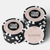 Personalized Logo and Text Geometric Pink Poker Chips (Opstapeling)