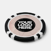 Personalized Logo and Text Geometric Pink Poker Chips (Enkel)