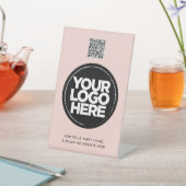 Personalized Logo and Text Simple Qr Code Reclamebord Met Voetstuk (Insitu)