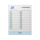 Personalized Logo Business Appointments Notepad Notitieblok (Linkerzijde)