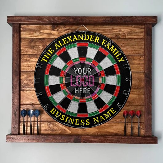 Personalized Logo & Custom Text Business Company Dartbord