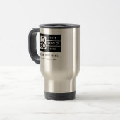 Personalized Logo Website QR Code Text Promotional Reisbeker (Voorkant links)