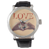 Personalized LOVE Acronym Photo  Horloge (Voorkant)