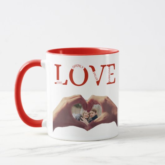 Personalized LOVE Acronym Photo  Mok (Links)