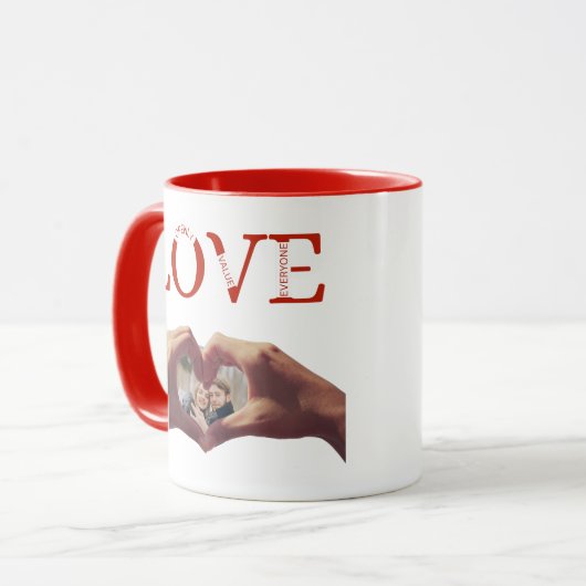 Personalized LOVE Acronym Photo Mok (Voorkant links)