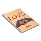 Personalized LOVE Acronym Photo  Notitieboek (Rechterzijde)