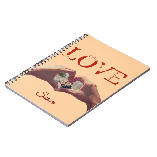 Personalized LOVE Acronym Photo  Notitieboek (Linkerzijde)