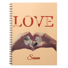 Personalized LOVE Acronym Photo Notitieboek
