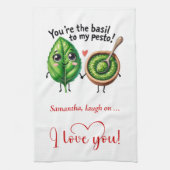 Personalized Love Gift Kitchen Towel Cartoon Food Theedoek (Verticaal)