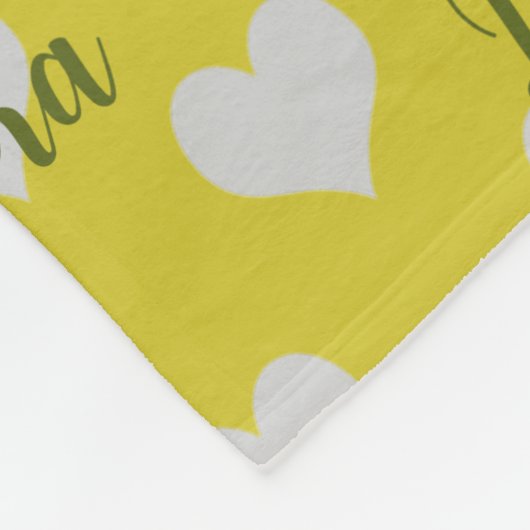 Personalized Love Heart Name Blanket Fleece Deken (Hoek)