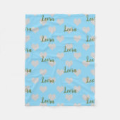 Personalized Love Heart Name Blanket Fleece Deken (Voorkant)