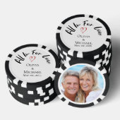 Personalized Love Heart Photo Wedding Anniversary Poker Chips (Opstapeling)