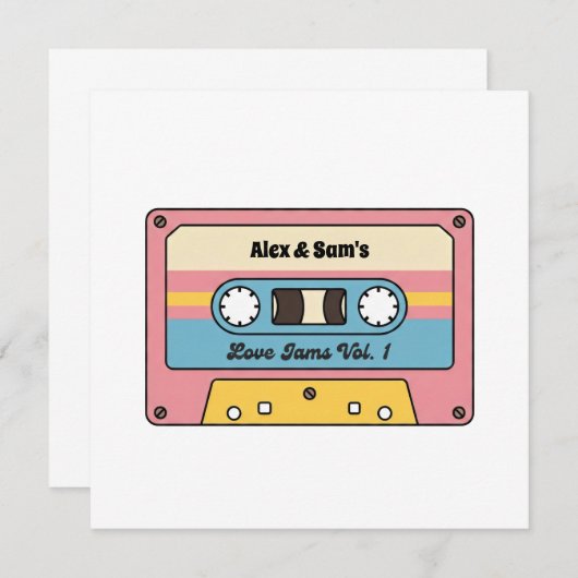 Personalized Love Jams Cassette Tape – Custom Name (Voorkant / Achterkant)
