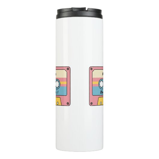 Personalized Love Jams Cassette Tape – Custom Name Thermosbeker (Achterkant)