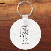 Personalized Love Keychain – Custom Names Romantic (Voorkant)