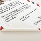 Personalized Love Letter Handwritten Photo Mail Sherpa Deken (3/4)