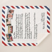 Personalized Love Letter Handwritten Photo Mail Sherpa Deken (Voorkant (horizontaal))