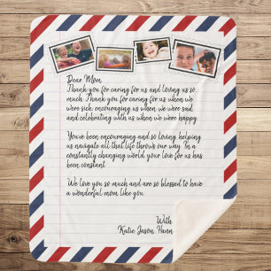 Personalized Love Letter Handwritten Photo Mail Sherpa Deken