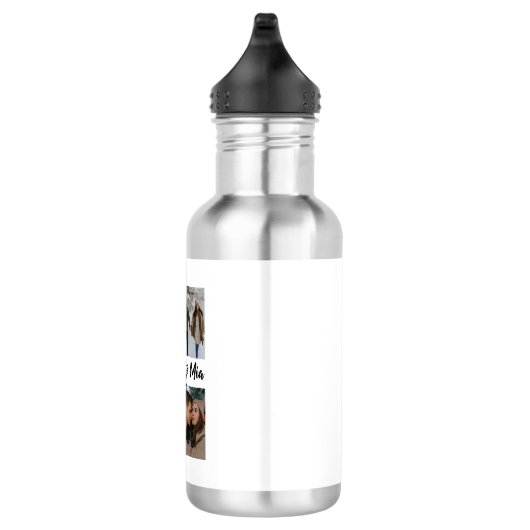 Personalized Love Photo Collage Water Bottle Waterfles (Rechts)