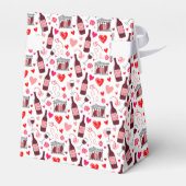 Personalized Love Potion Wine Seamless Pattern Bedankdoosjes (Achterkant)