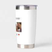 Personalized Love Water Bottle Couple Photo Gift Geïsoleerde Drinkbeker (Links)