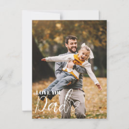 Personalized Love You Dad Photo Briefkaart