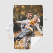 Personalized Love You Dad Photo Golfhanddoek (Insitu)